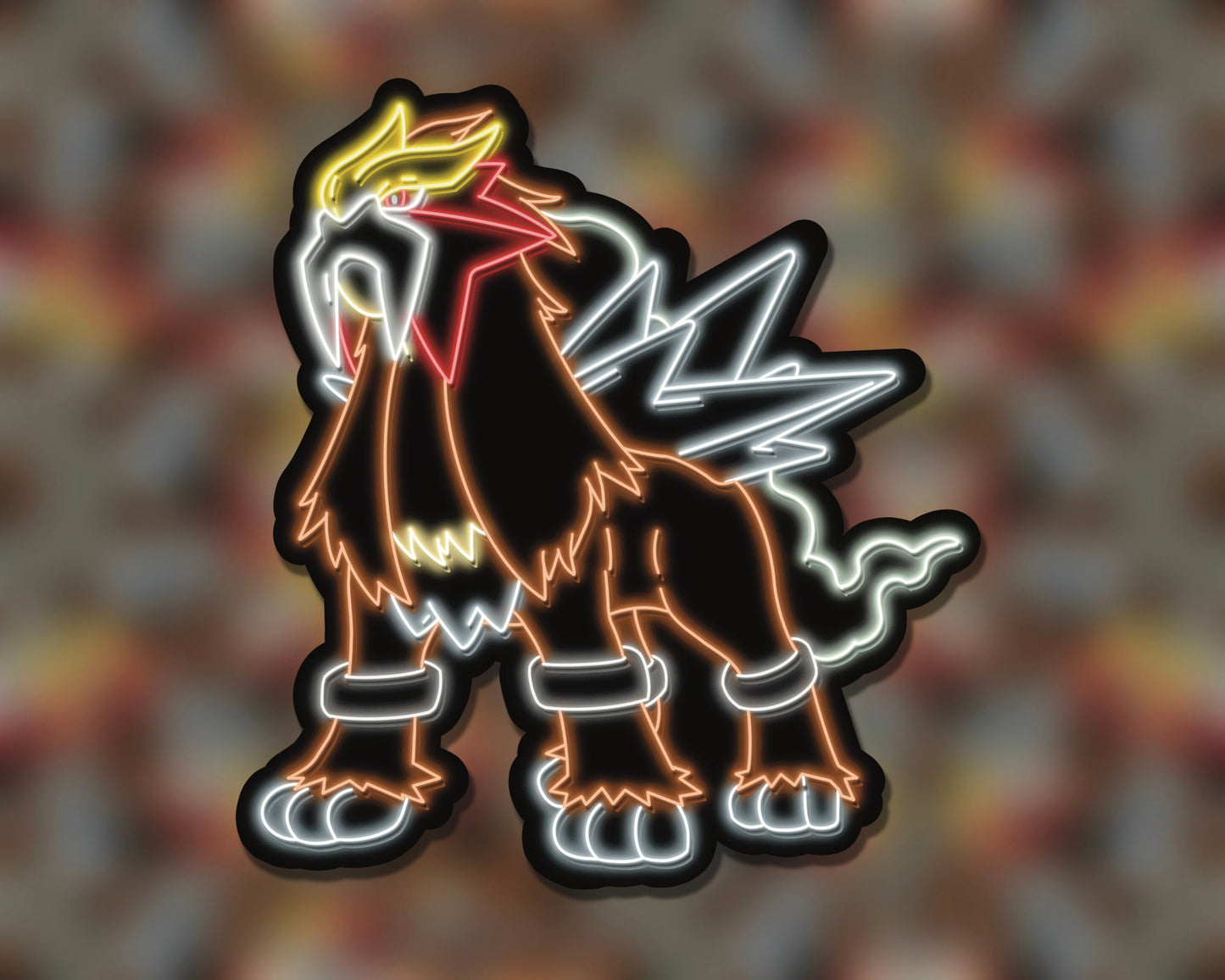 Neon Entei | Pokemon Stickers