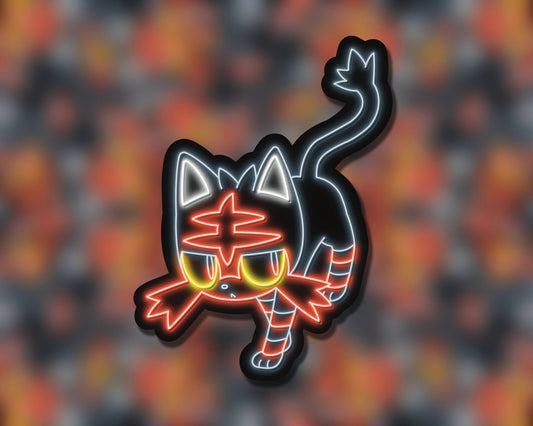 Neon Litten | Pokemon Stickers