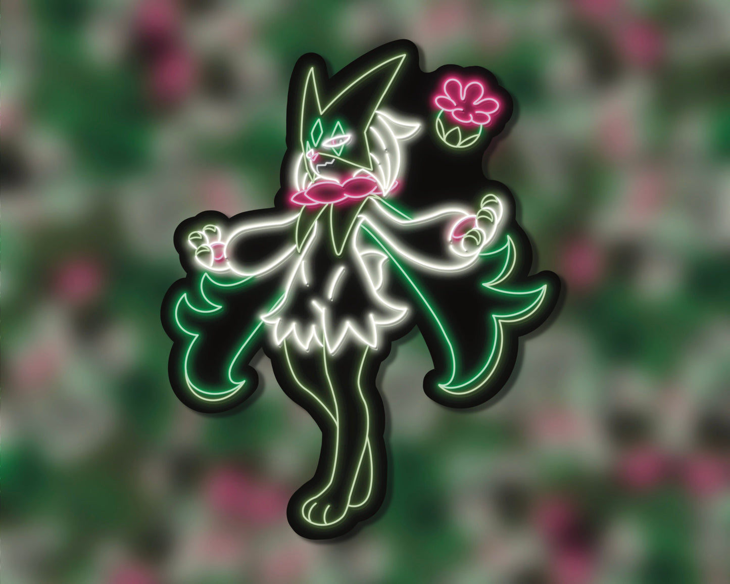 Neon Meowscarada | Pokemon Stickers