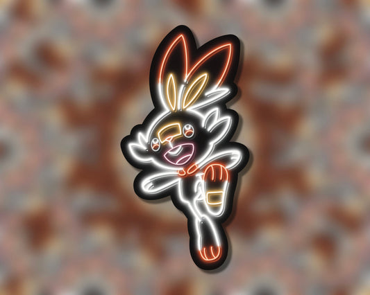 Neon Scorbunny | Pokemon Stickers