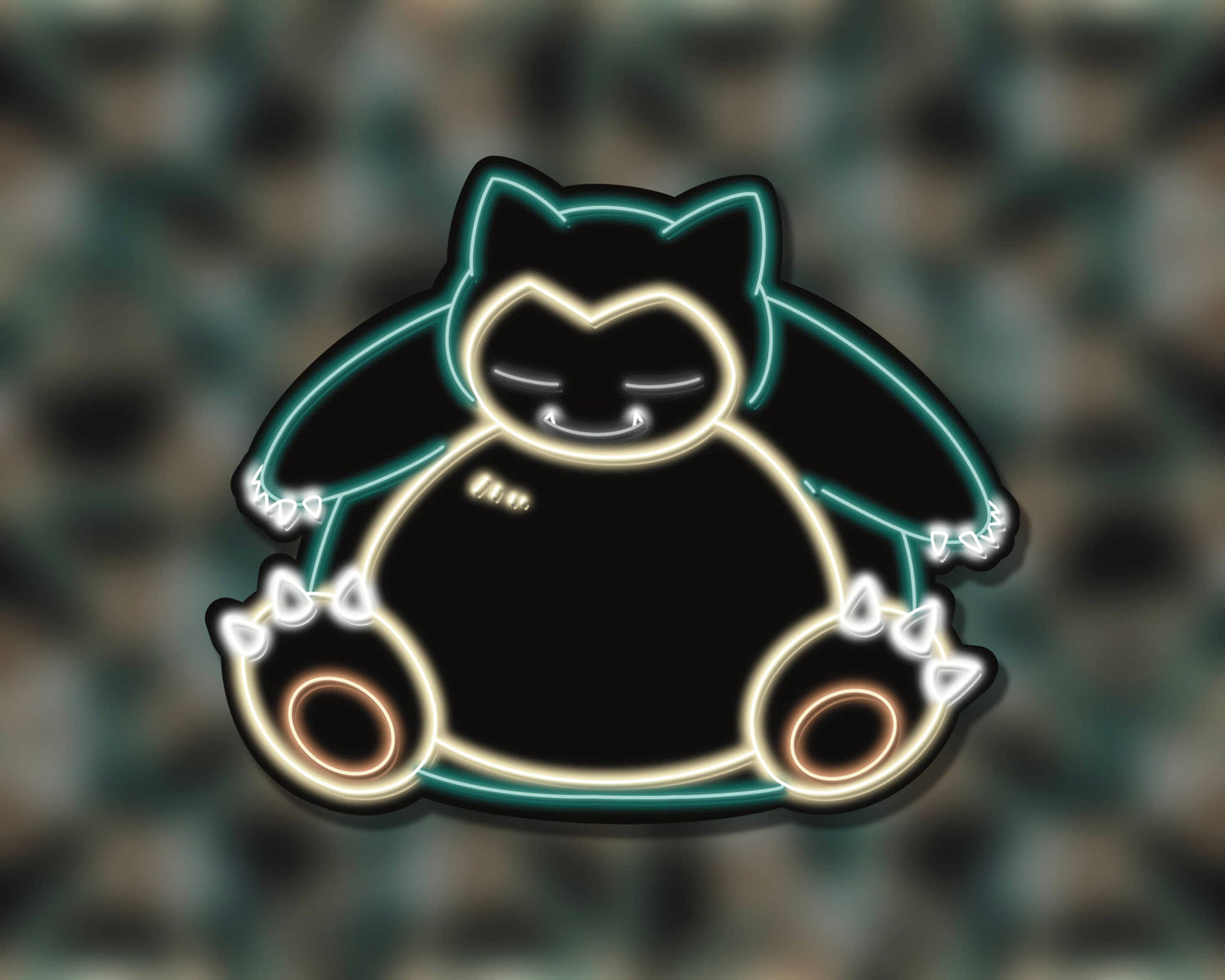 Neon Snorlax | Pokemon Stickers