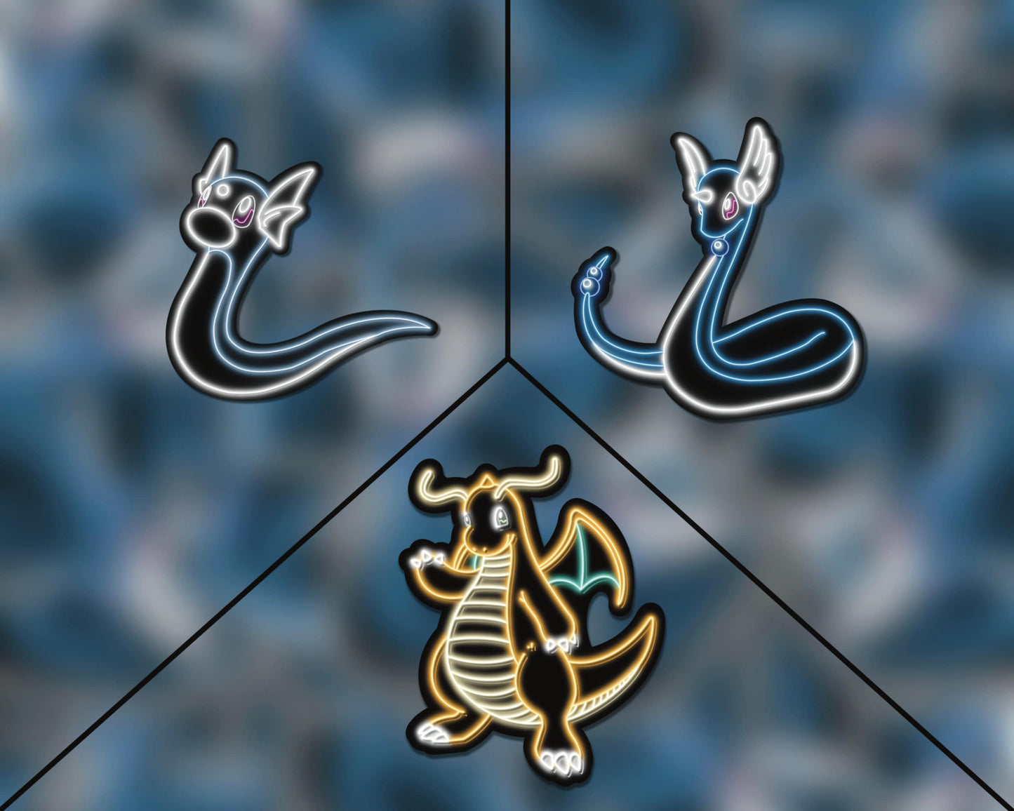 Neon Dratini Evolution Pack | Pokemon Stickers