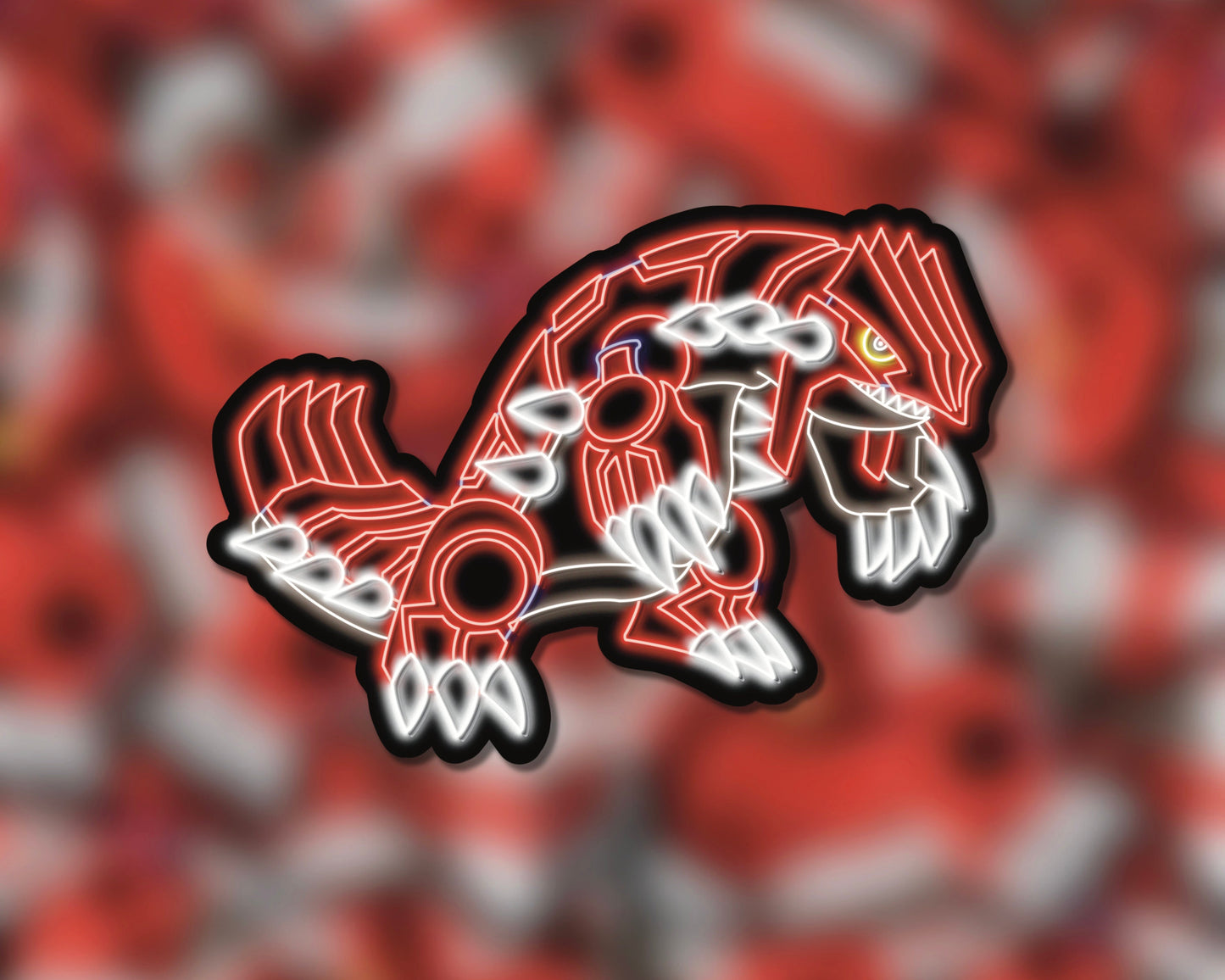 Neon Groudon | Pokemon Stickers