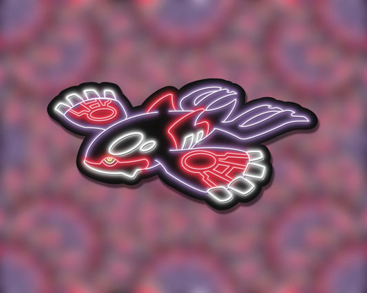 Neon Shiny Kyogre | Pokemon Stickers