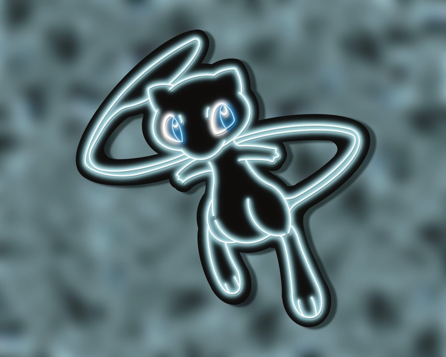 Neon Shiny Mew | Pokemon Stickers