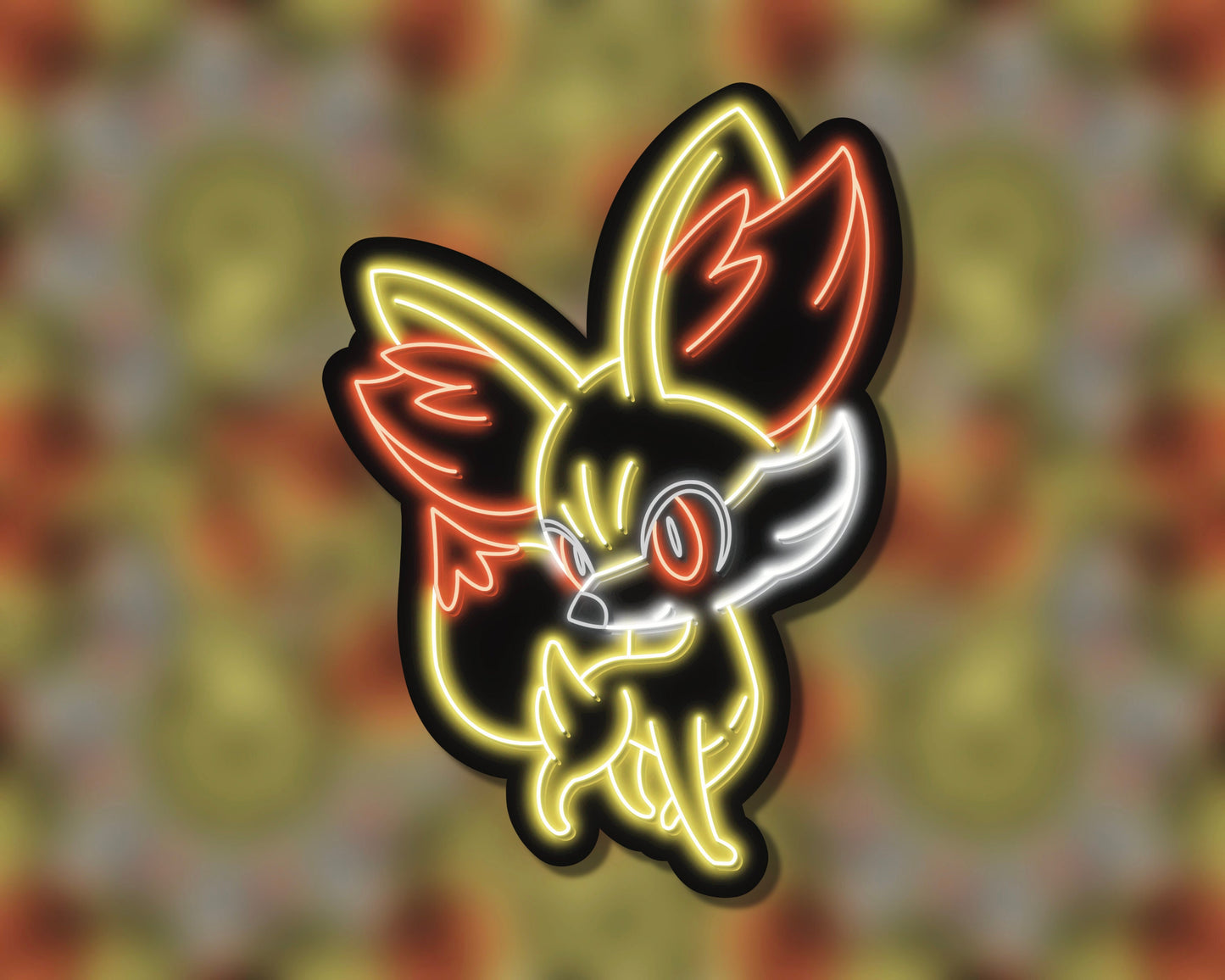 Neon Fennekin | Pokemon Stickers