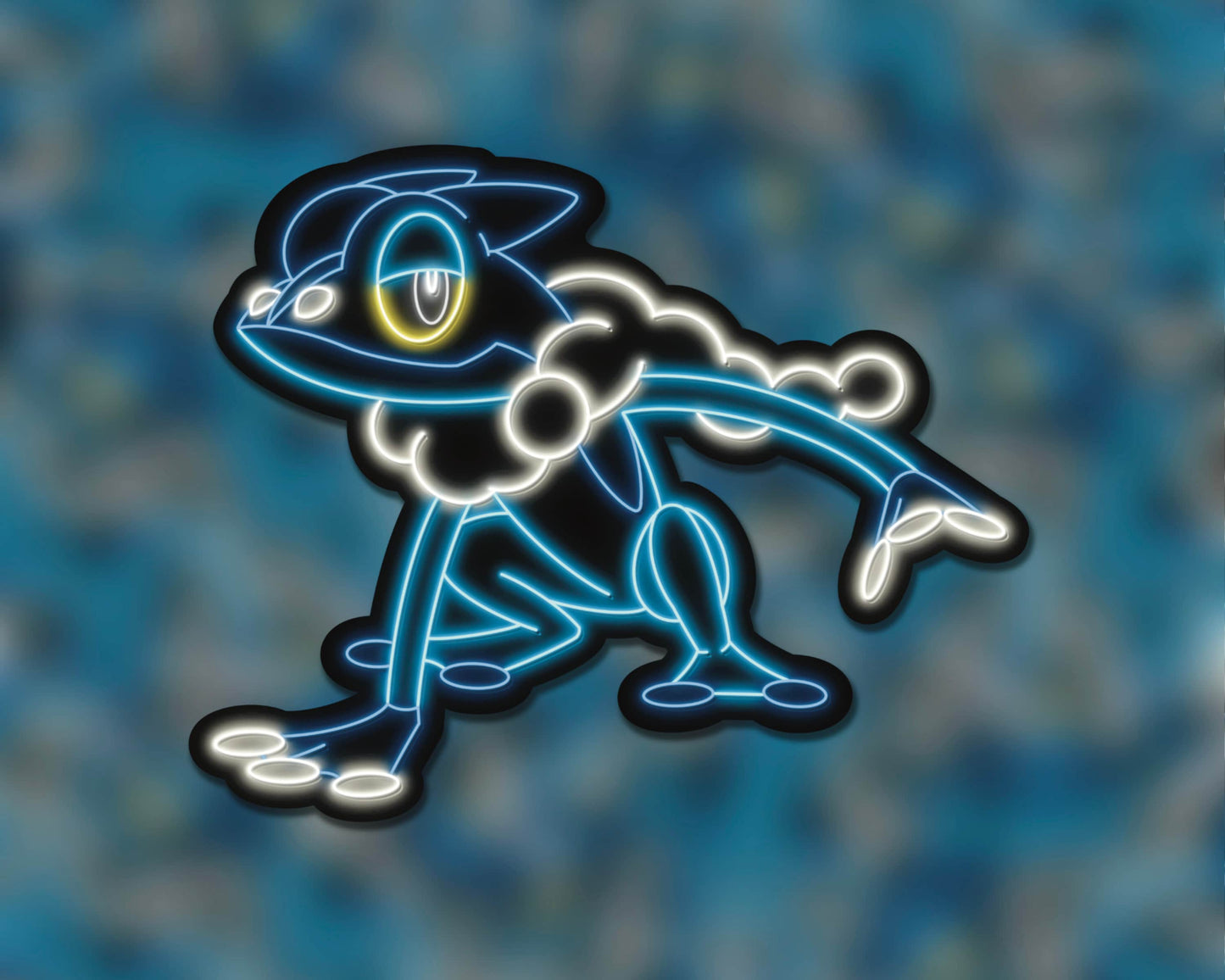 Neon Frogadier | Pokemon Stickers